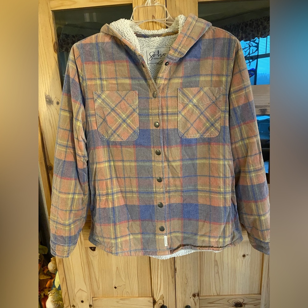 Soho Multicolor Plaid Women's Jacket - Picture 1 of 5